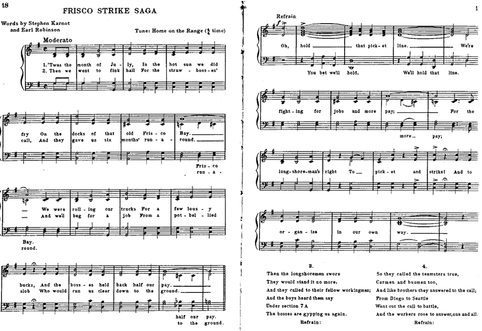 "Frisco Strike Saga" lyrics and music